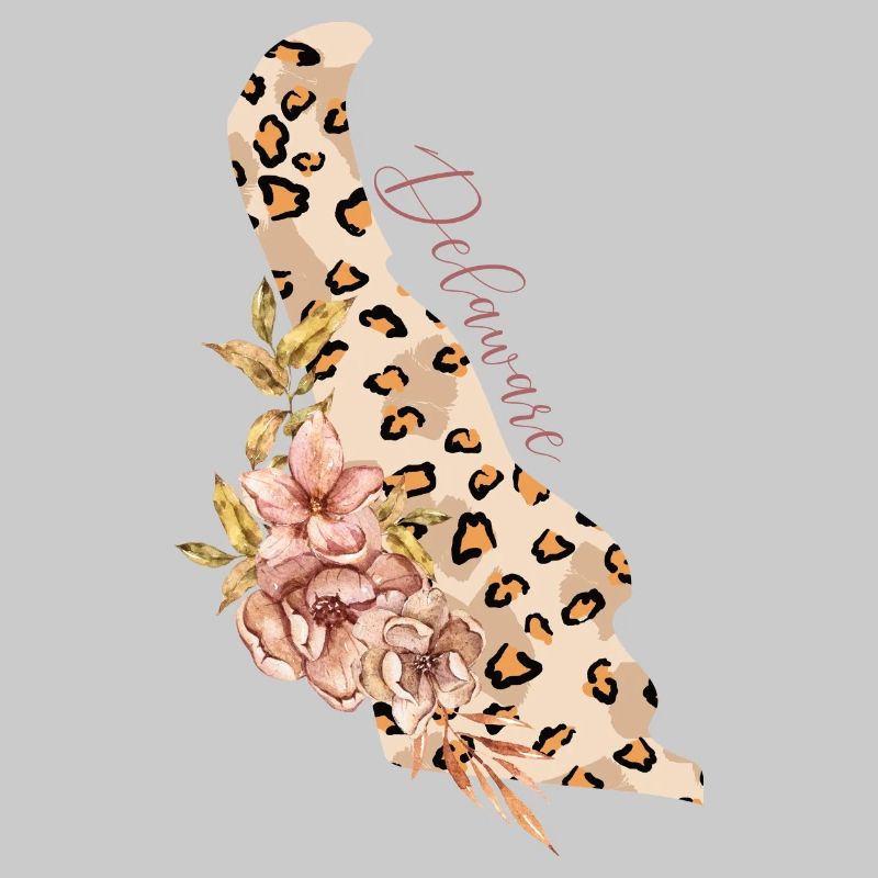 Leopard Pattern Map State of Delaware