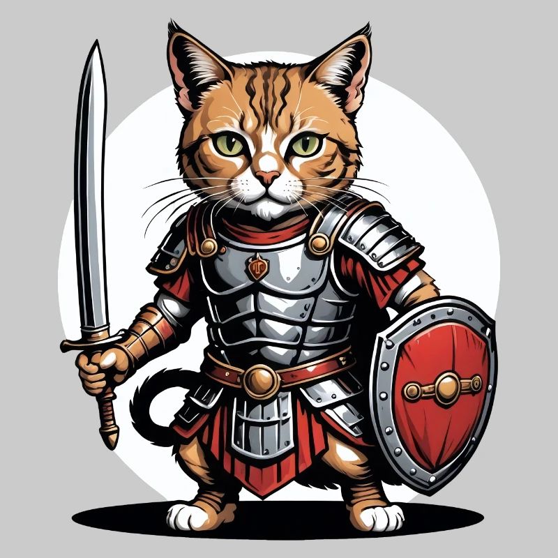 Cat Römischer Krieger Katze Geschenk