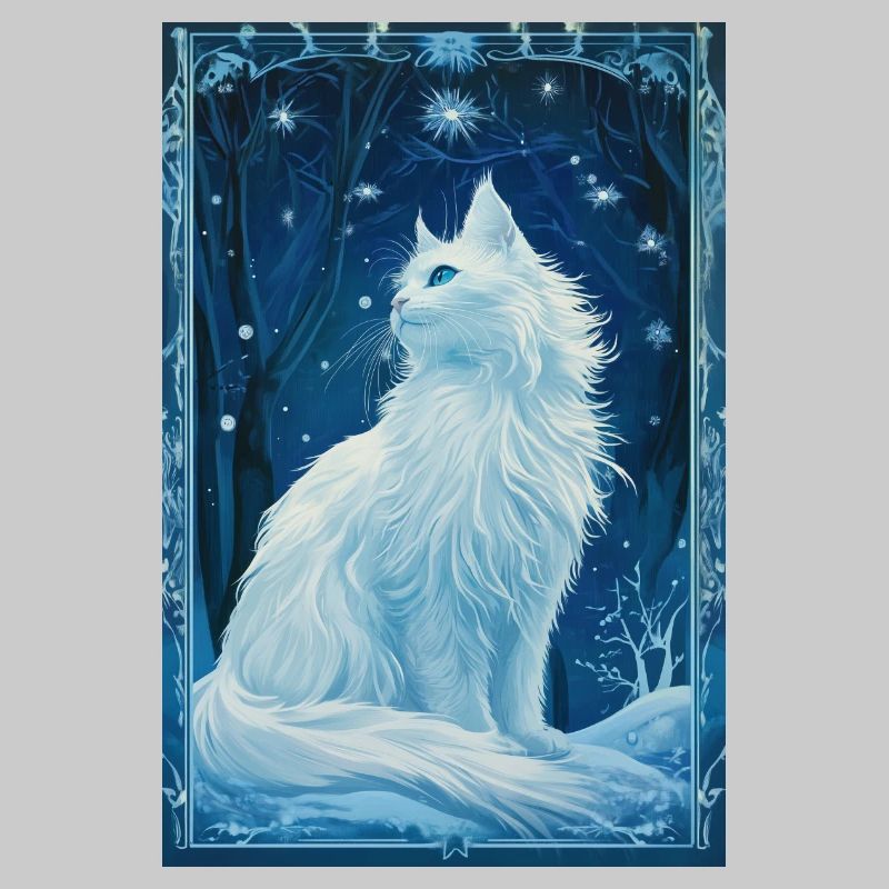 Cloudtail Cloud Tail Mucha Chat blanc des années 1920