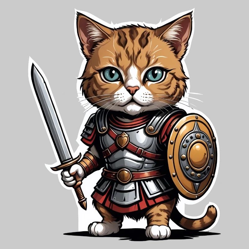 Cat Römischer Krieger Katze Geschenk
