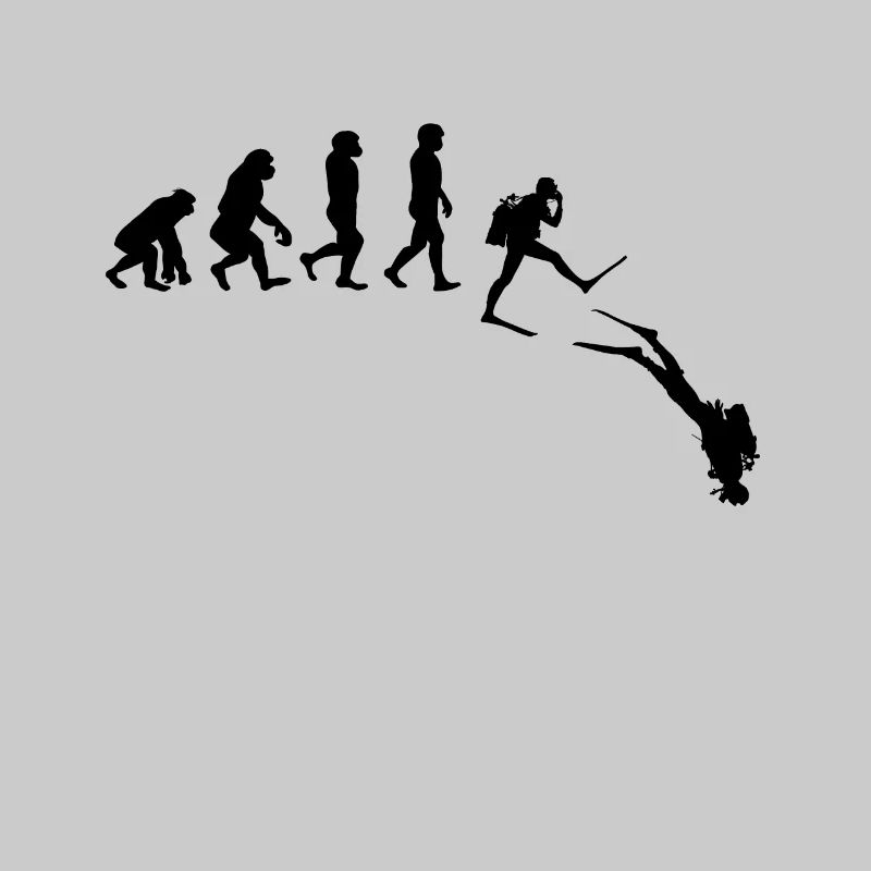 Taucher Evolution Tauchen Geschenkidee