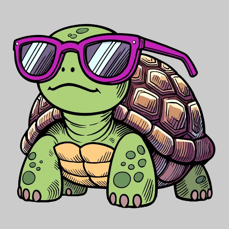 Comic Cool Turtle Sunglasses Sun Vacation