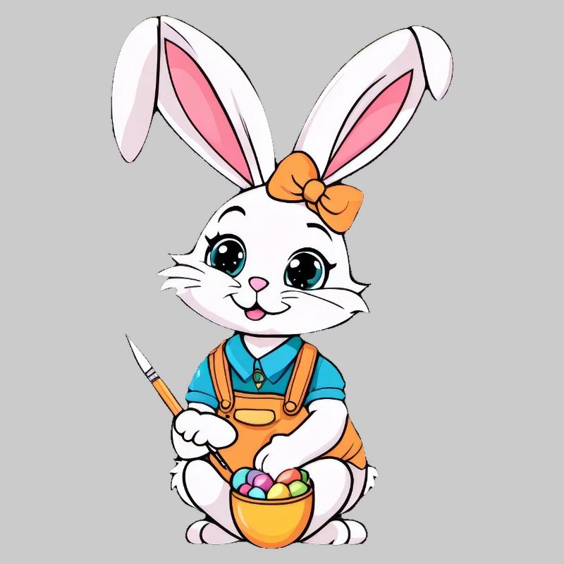 Easter bunny with Easter eggs