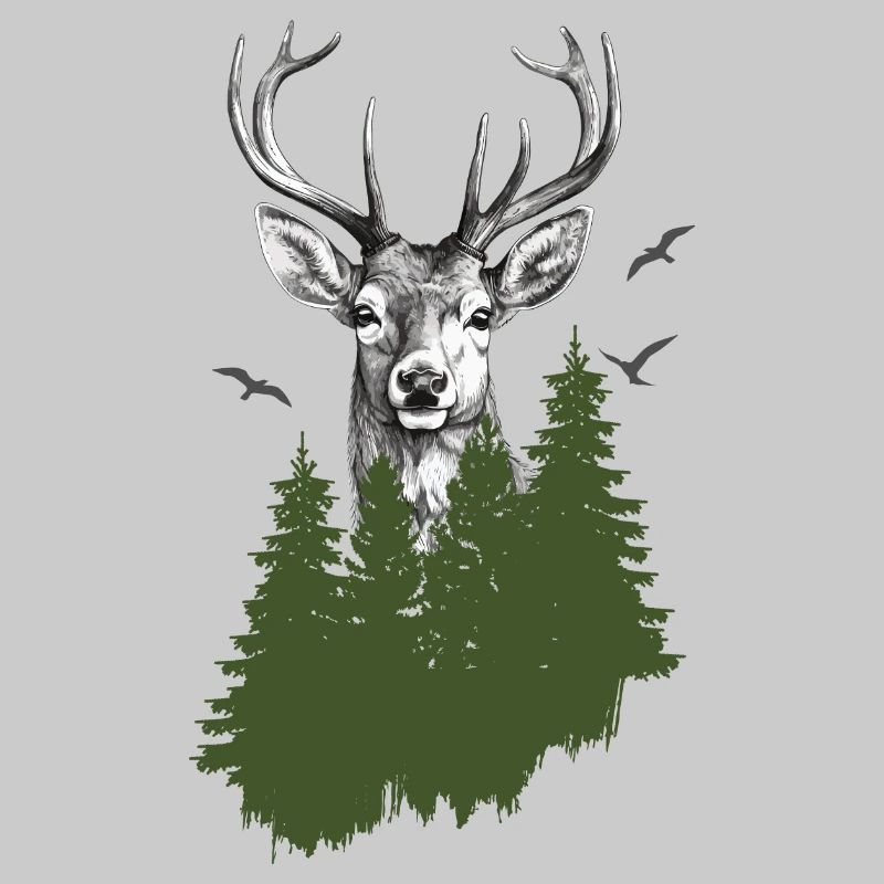 Jäger Bergsteiger Wanderer Hirsch