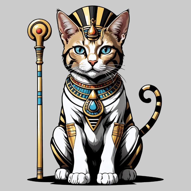 Chat Pharaon Chat Égypte Pyramide Cadeau