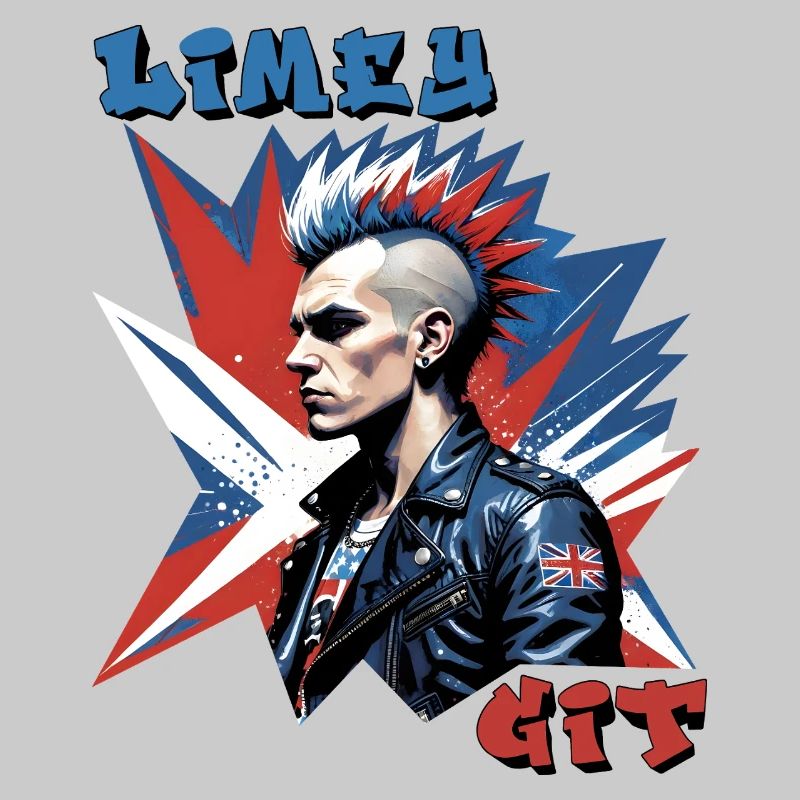 Limey Git Grafik im britischen Punk-Stil
