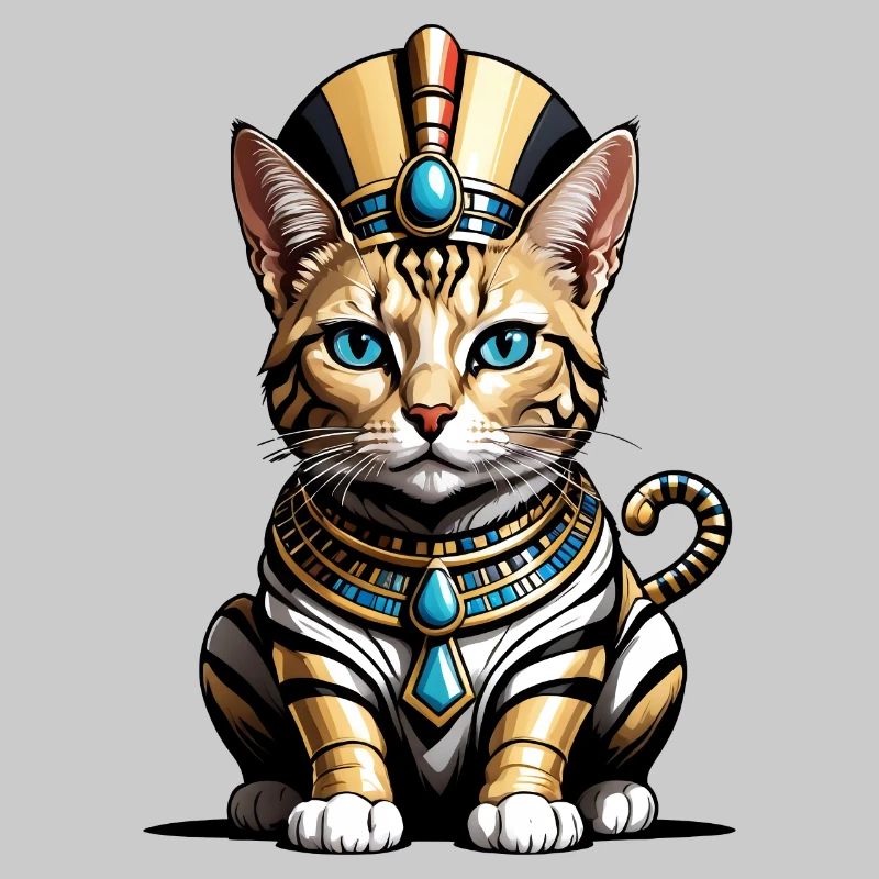 Chat Pharaon Chat Égypte Pyramide Cadeau