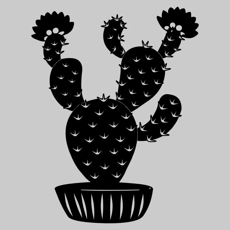 Pot de fleurs avec cactus