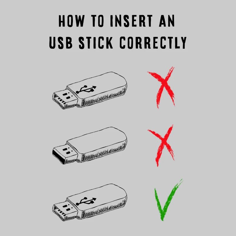 How to insert an usb stick correctly