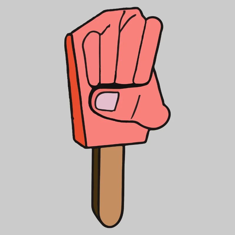 Fist symbol as popsicles