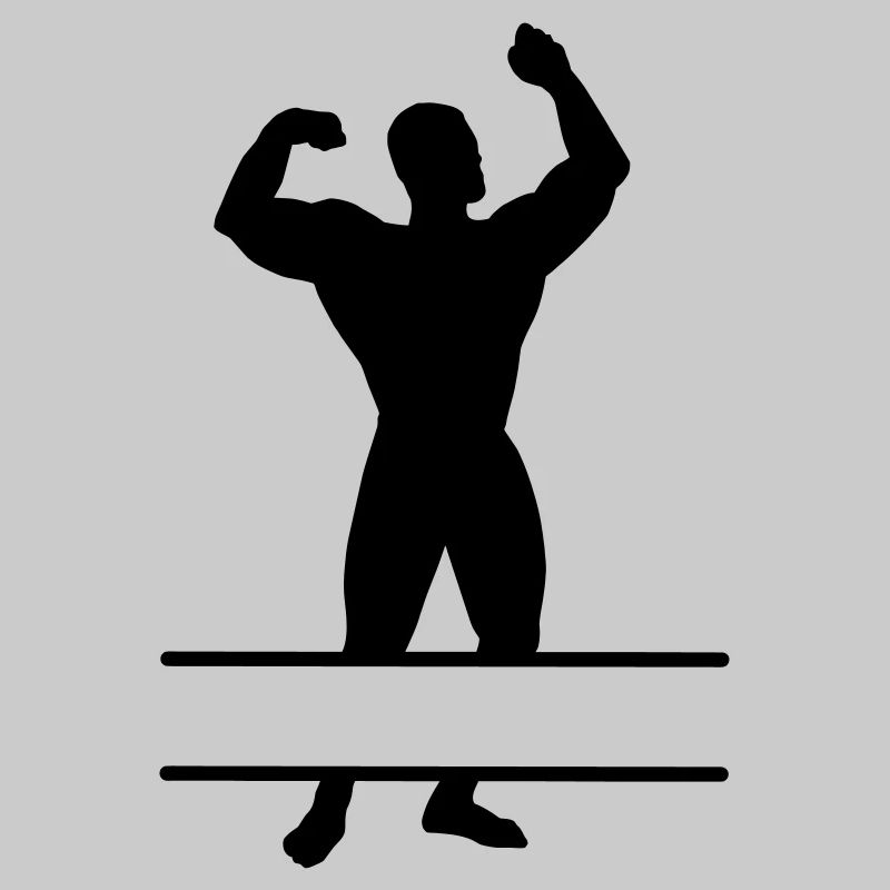 Bodybuilder with text space