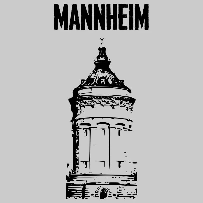 Mannheim Wasserturm Schwarz