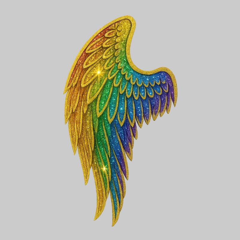 Rainbow Glitter Wings