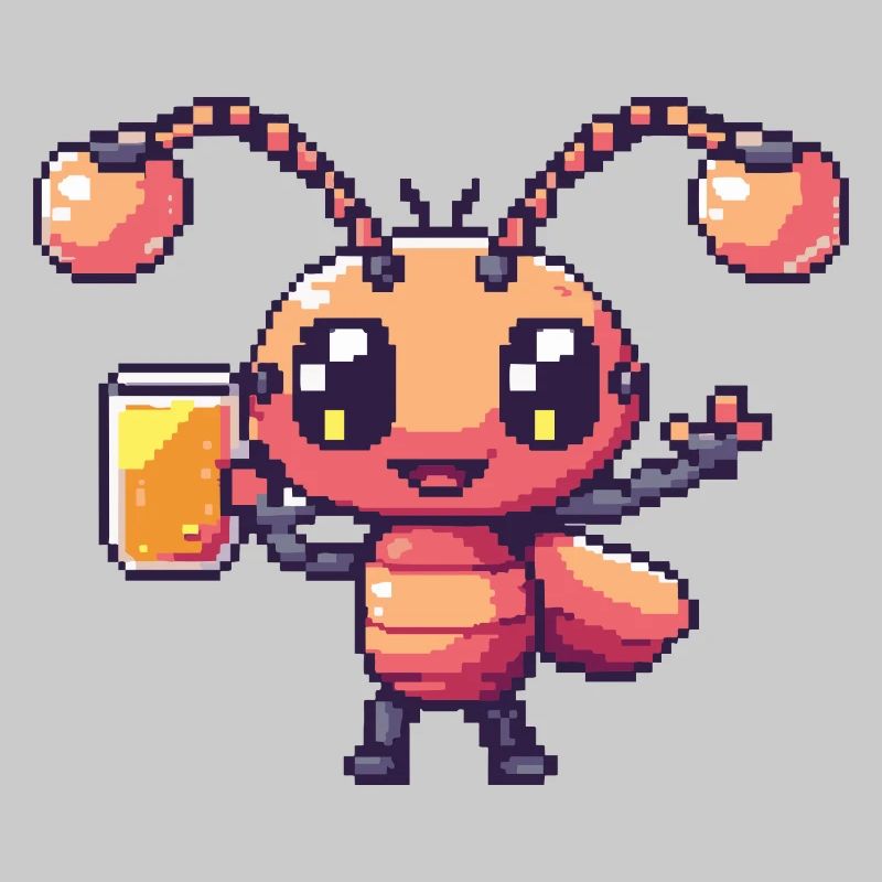 Ameise Bier Pixel