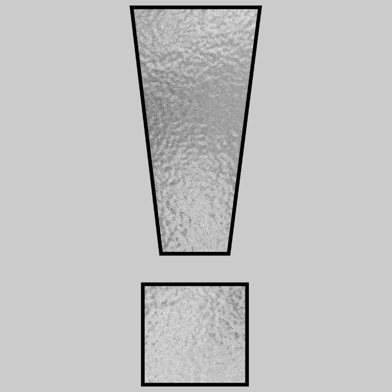 Point d’exclamation de ponctuation ! Argent