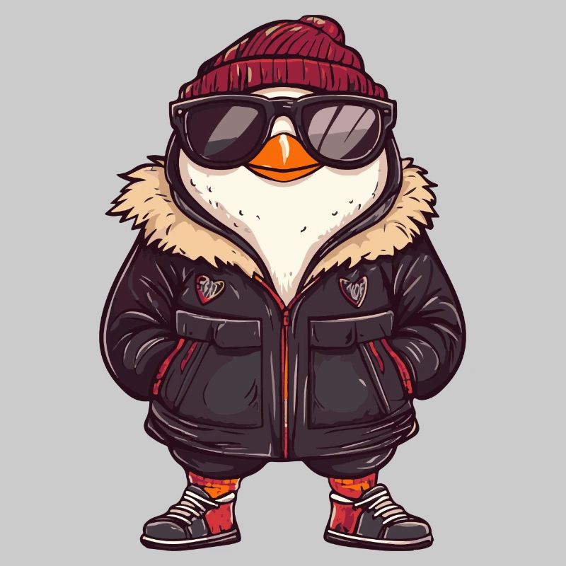 Pinguin Winter Comic