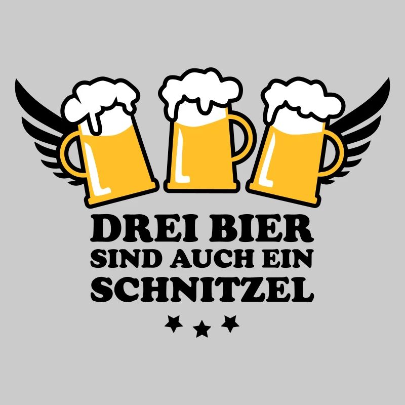 Drei Bier ein Schnitzel