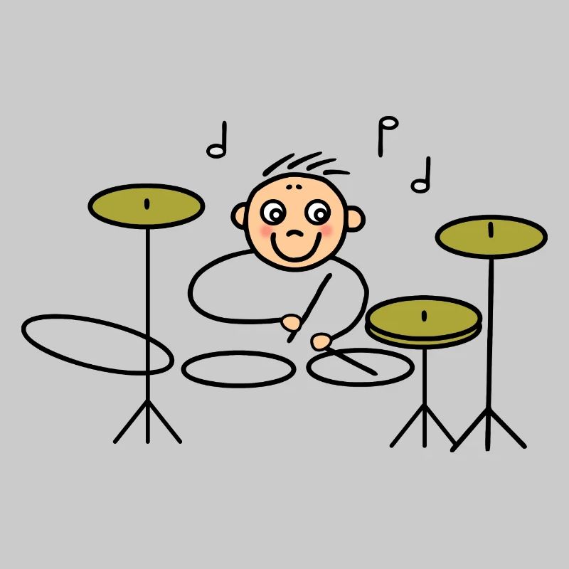 Batteur en action à la batterie
