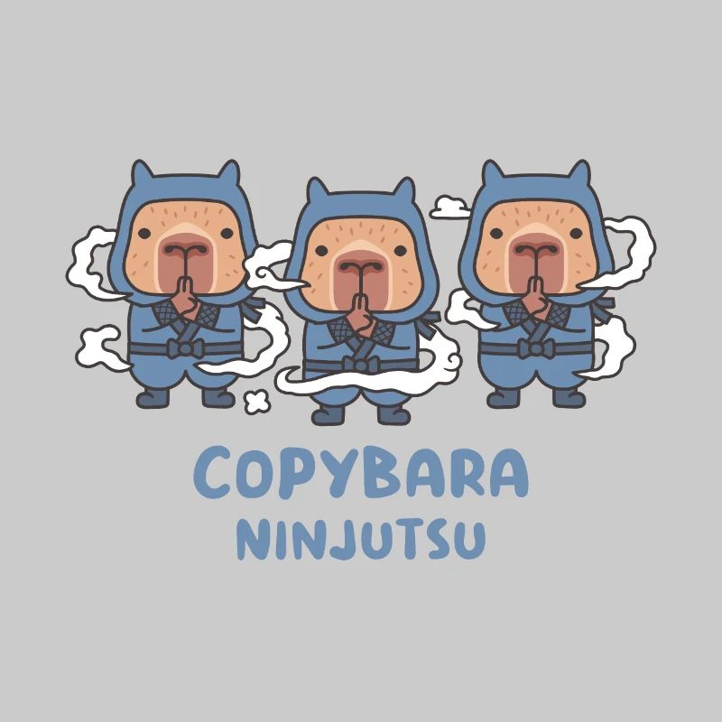 Mignon Capybaras Ninjas Copybara Ninjutsu