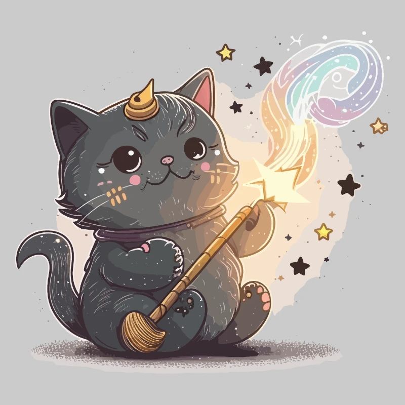 Witziger Katzen-Zauberer