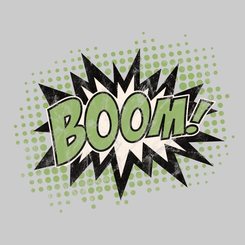 Vintage Comic Boom Explosion