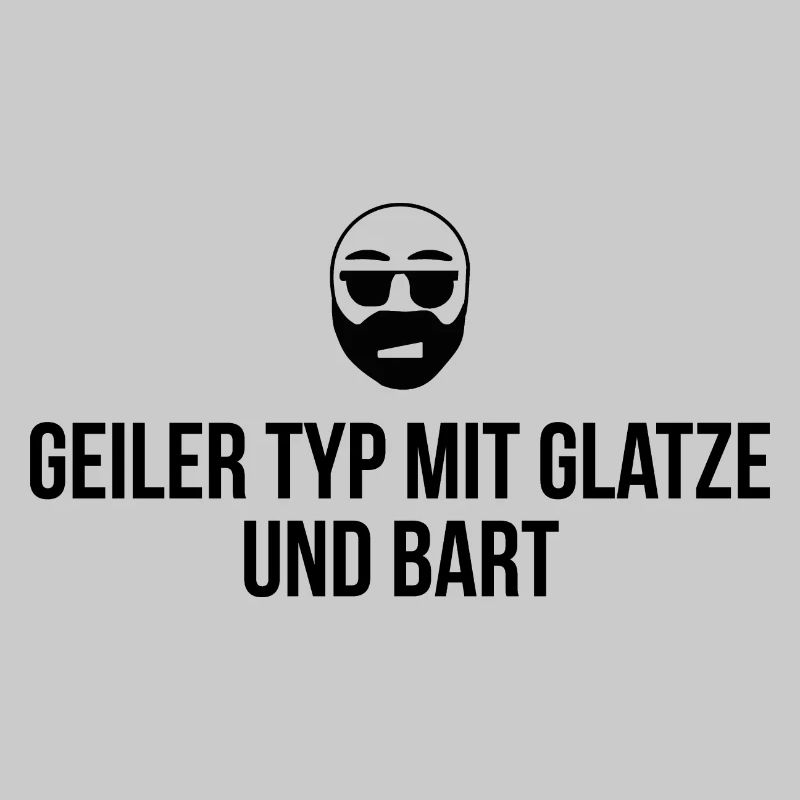 Geiler Typ mit Glatze und Bart perfektes Geschenk