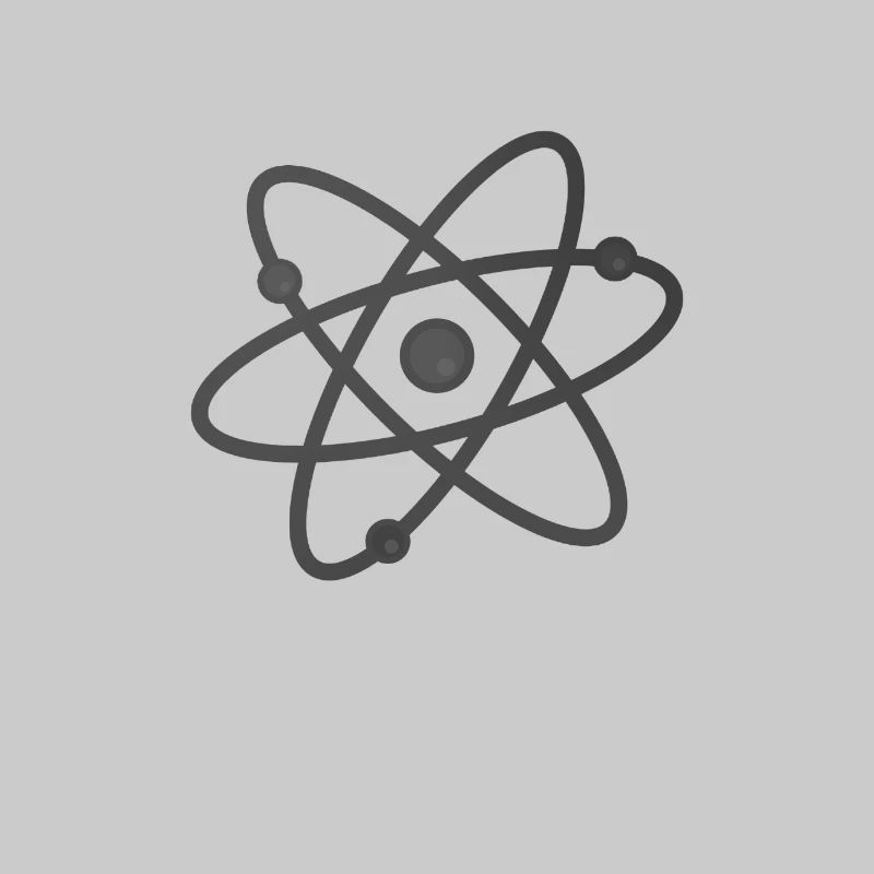 Colorful atom neutron electron physics students