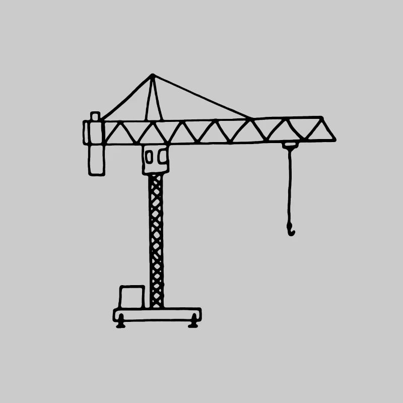 Construction crane construction site