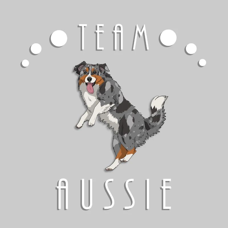 Team Aussie - Blue Merle (with tail)