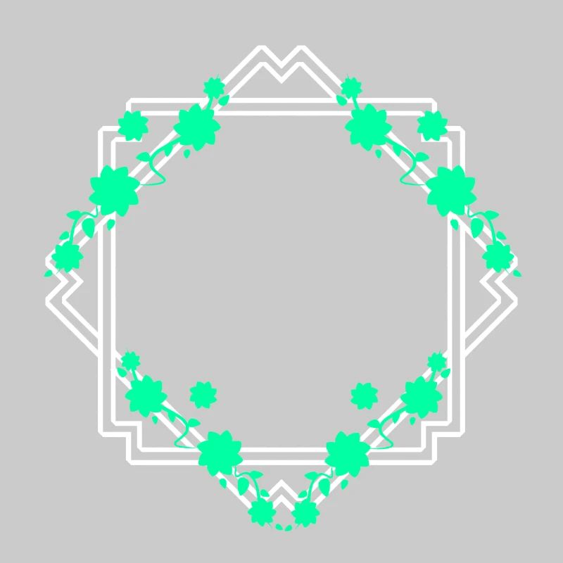 Frame square with sheet decoration