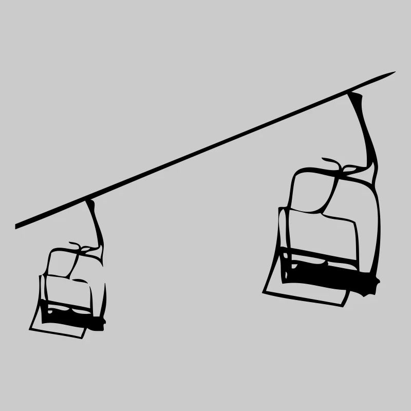Télésiège rétro - illustration de télésiège