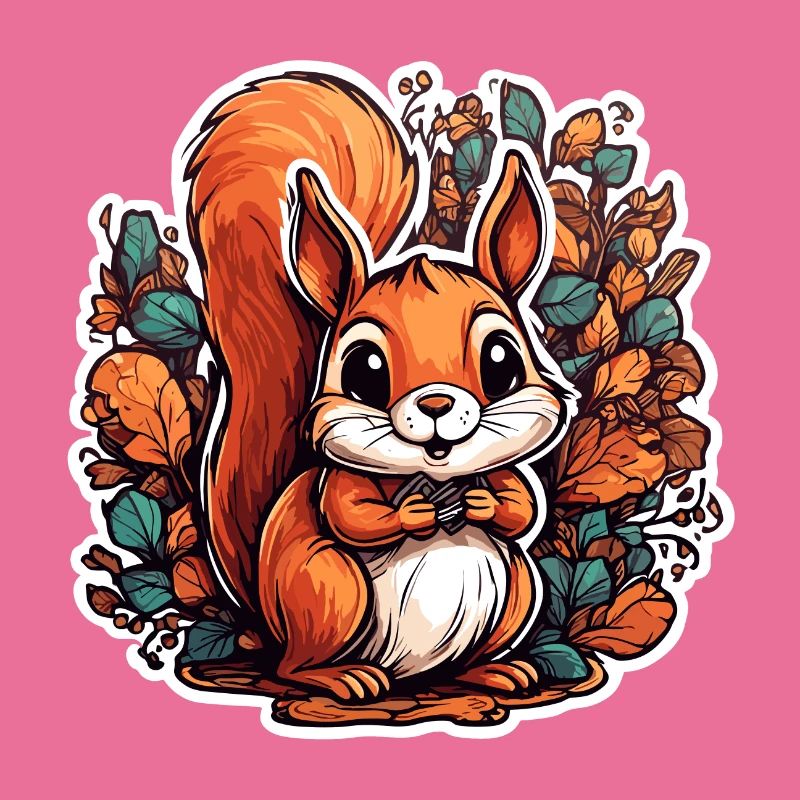 Eichhörnchen / Tier / Nagetier / Waldtier / Comic