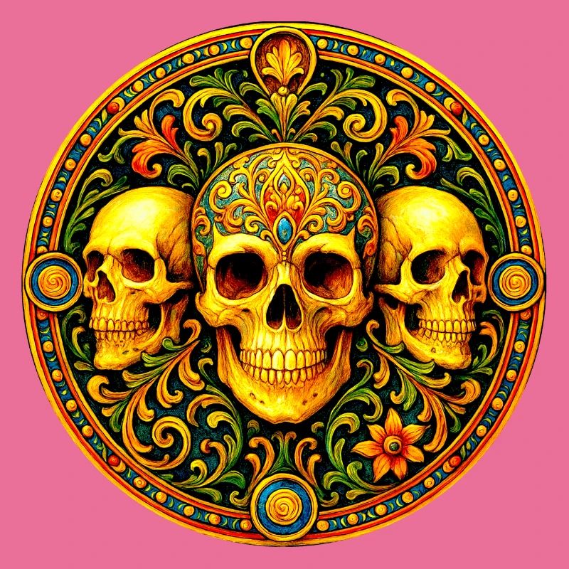 Jugendstil-Schädel