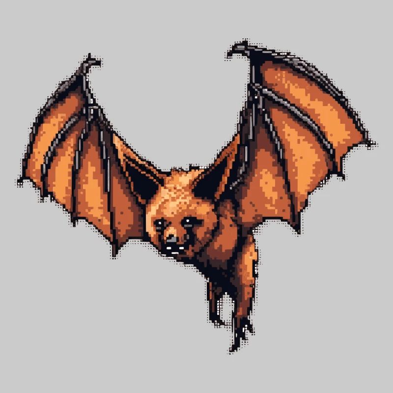 Flying Fox in 8 Bit Retro Video Games Graphics