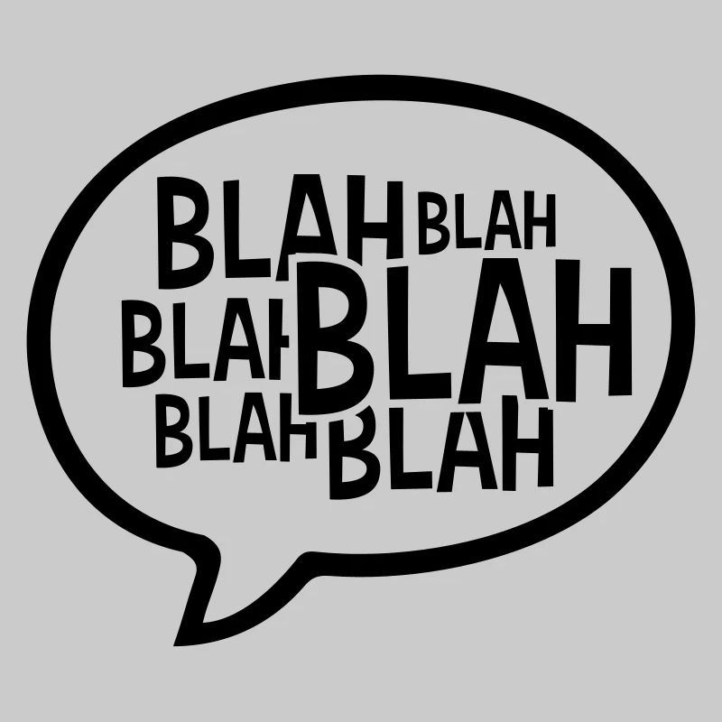 Bulle de dialogue comique bla