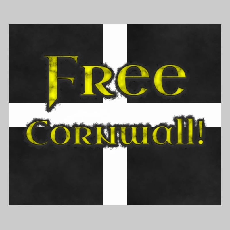 Libérez Cornwall ! Sur le drapeau de Saint-Piran