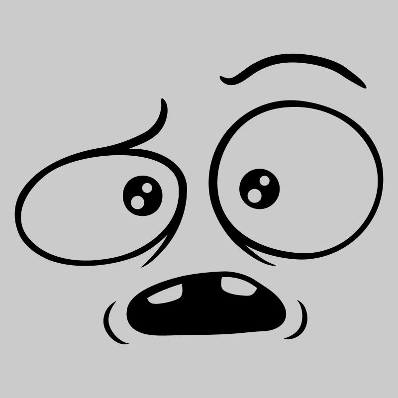 Confused skeptical comic face