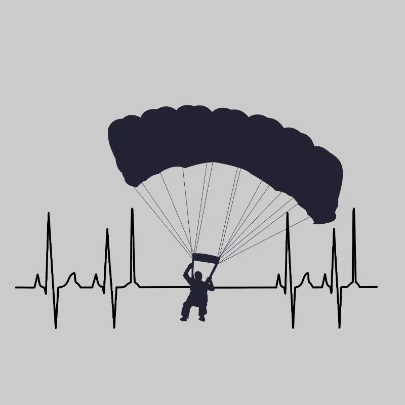 Parachuting paragliding cardiogram