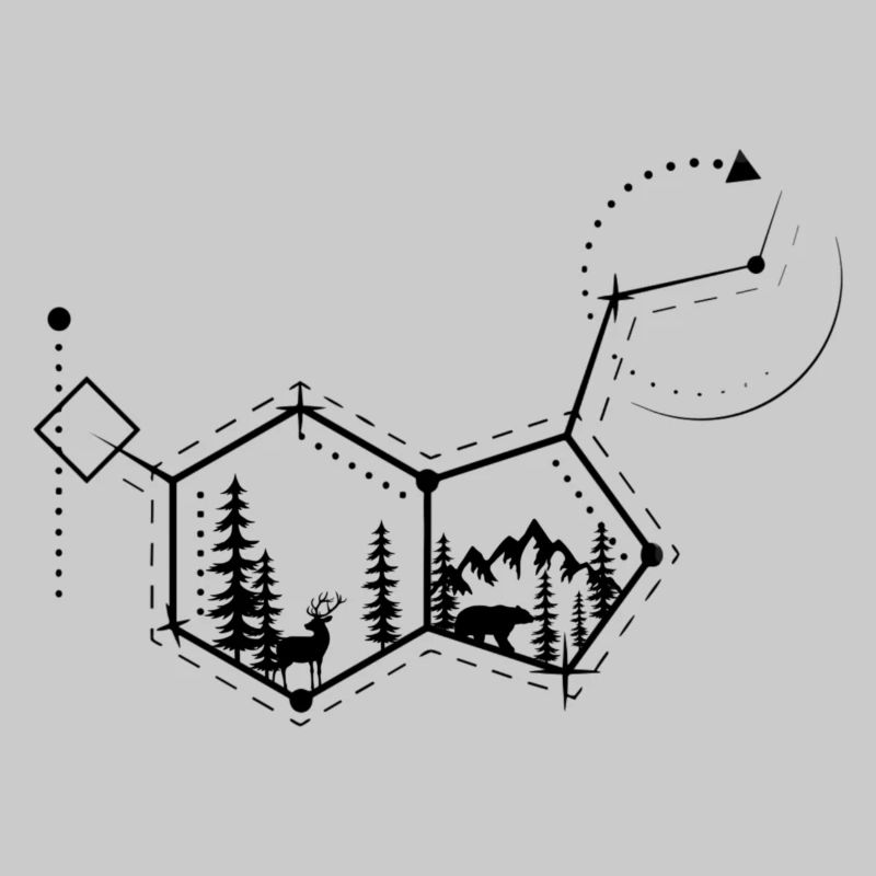 Composé de sérotonine dans le style de la nature