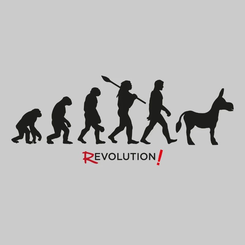 Évolution révolution humour âne cool