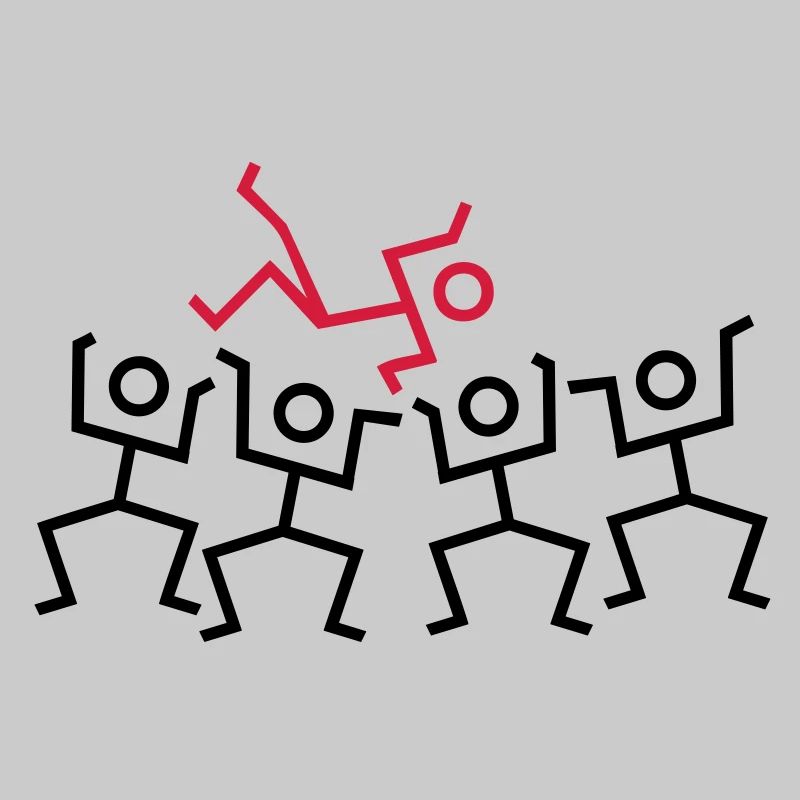 stage diving / stick figures