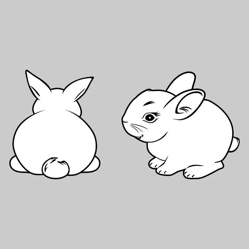 Two rabbits