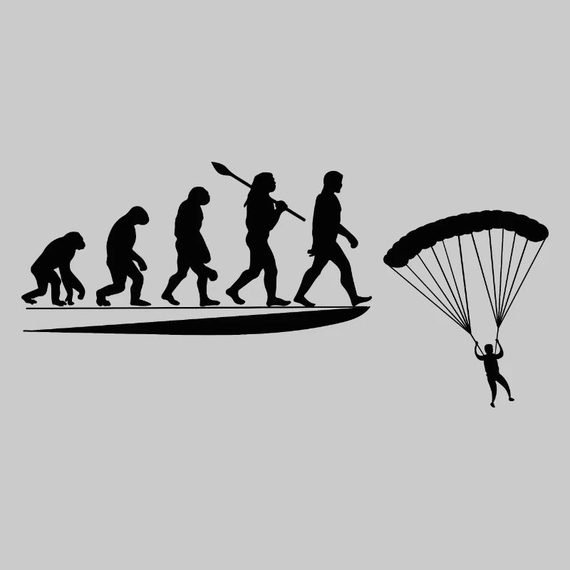 Parachute Évolution du Singe Au Parachutiste