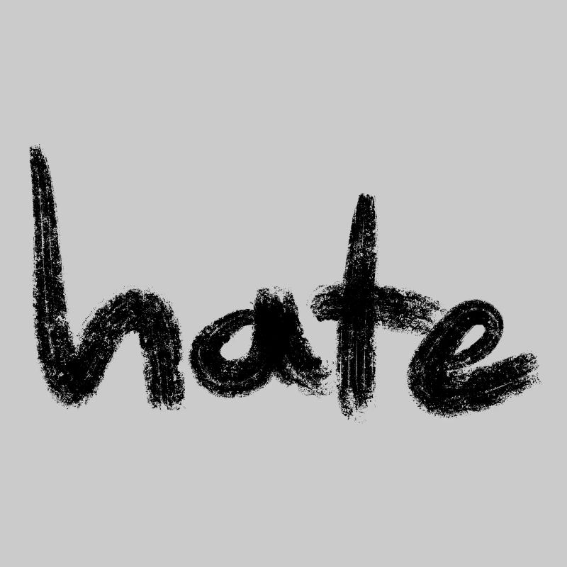 Hate Text Black