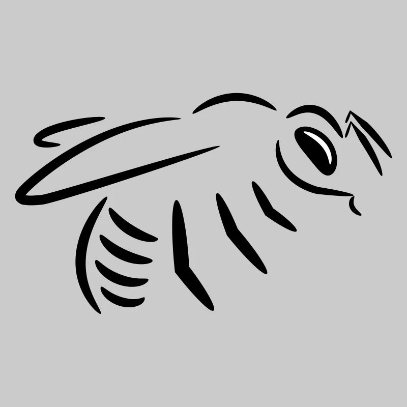 Bee drawing (line drawing)