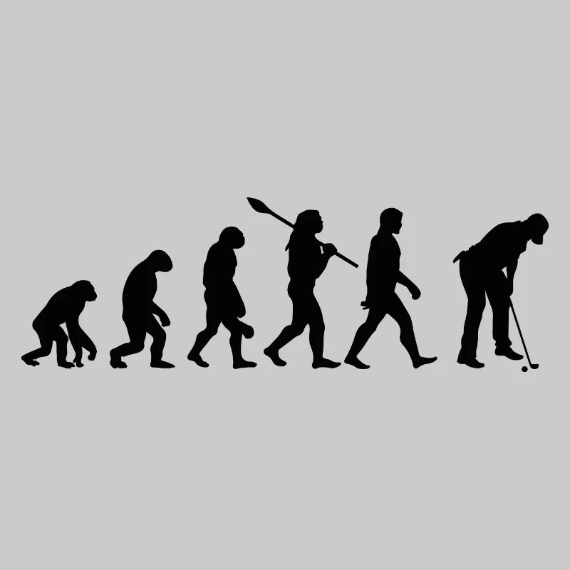 Golf Évolution du Singe Au Golfeur