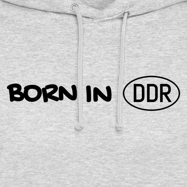 Born in DDR schwarz einzeilig