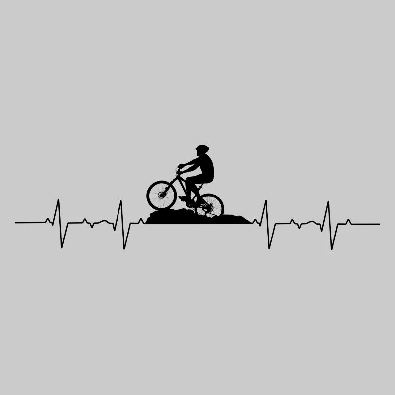 Herzfrequenz mit Mountainbiker