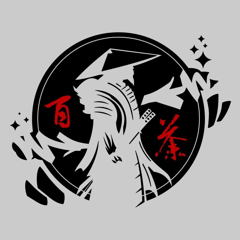 Samurai-Design mit chinesischen Tags