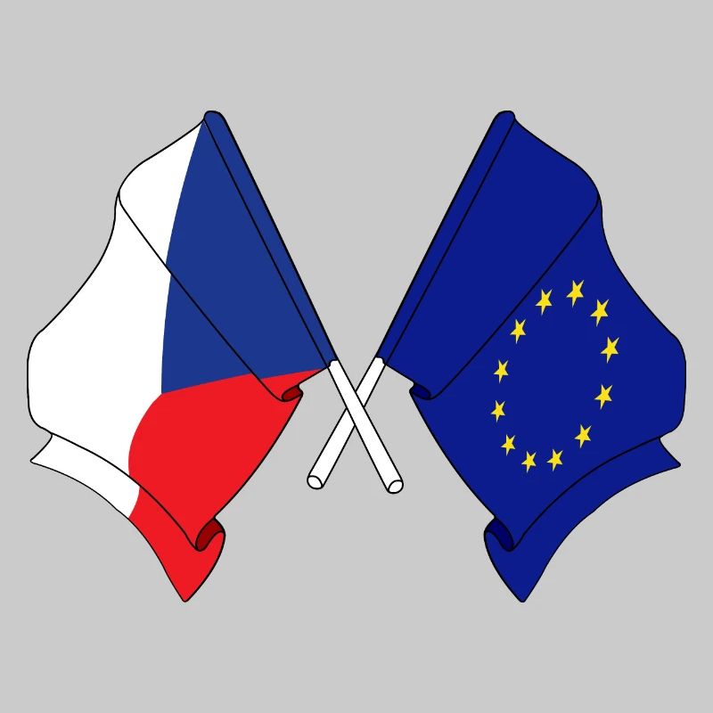 Drapeau de la République tchèque, drapeau de l’Europe